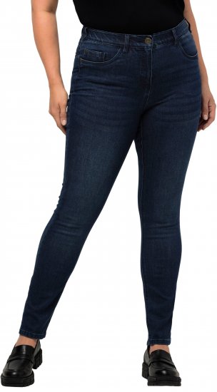 Ulla Popken Stretch Sarah Fit Skinny Jeans Blue Denim - Traperice & Hlače u Velikim Veličinama – Plus Size - 