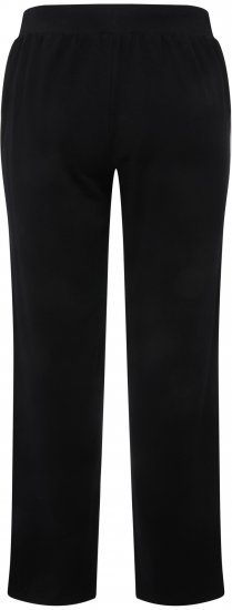Ulla Popken Side Stripe Adjustable Drawstring Waist Joggers Black - Traperice & Hlače u Velikim Veličinama – Plus Size - 