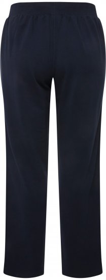 Ulla Popken Side Stripe Adjustable Drawstring Waist Joggers Navy - Traperice & Hlače u Velikim Veličinama – Plus Size - 