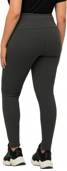 Ulla Popken Faux Fur Lined Stretch Leggings Charcoal - Traperice & Hlače u Velikim Veličinama – Plus Size - 