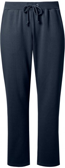 Ulla Popken Basic Drawstring Elastic Waist Cotton Blend Joggers Navy - Traperice & Hlače u Velikim Veličinama – Plus Size - 