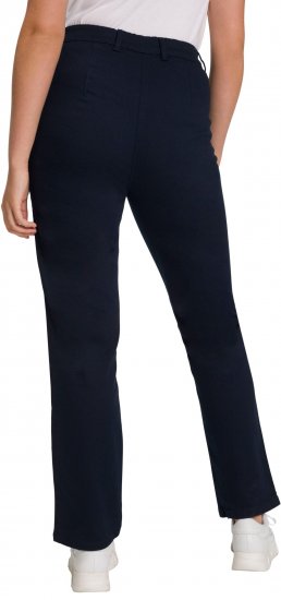 Ulla Popken Basic Mony Tapered Leg Stretch Pants Navy - Traperice & Hlače u Velikim Veličinama – Plus Size - 