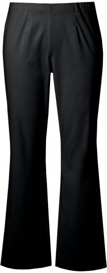 Ulla Popken Bengaline Elastic Waist Thermal Pants Black - Traperice & Hlače u Velikim Veličinama – Plus Size - 