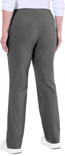 Ulla Popken Bengaline Elastic Waist Thermal Pants Graphite Grey - Traperice & Hlače u Velikim Veličinama – Plus Size - 