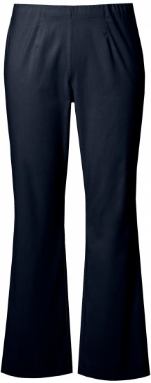 Ulla Popken Bengaline Elastic Waist Thermal Pants Navy - Traperice & Hlače u Velikim Veličinama – Plus Size - 