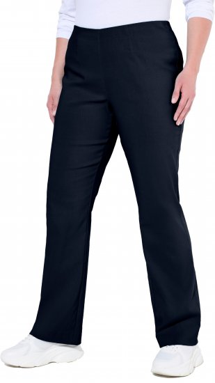 Ulla Popken Bengaline Elastic Waist Thermal Pants Navy - Traperice & Hlače u Velikim Veličinama – Plus Size - 