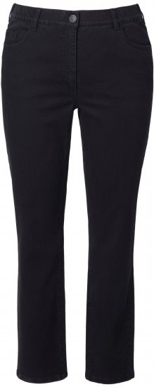 Ulla Popken Stretch Fit Jeans Black - Traperice & Hlače u Velikim Veličinama – Plus Size - 