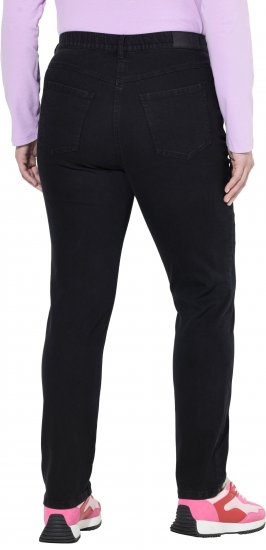 Ulla Popken Stretch Fit Jeans Black - Traperice & Hlače u Velikim Veličinama – Plus Size - 