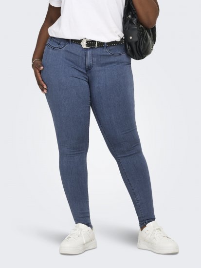 Only Carmakoma Thunder Life Skinny Fit Jeans Blue Denim - Traperice & Hlače u Velikim Veličinama – Plus Size - 
