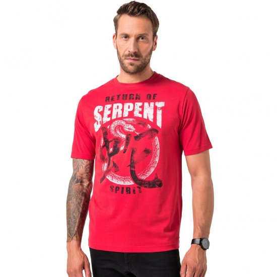 JP1880 T-Shirt Short Sleeve Serpent Red - Majice Kratkih Rukava - Muške Majice Kratkih Rukava Veliki Brojevi 