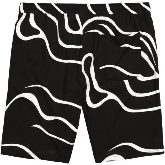 JP1880 Bermuda Shorts Soft Viscose All-over Print Black - Kratke hlače - Muške Kratke Hlače Veliki Brojevi 