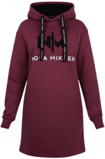 Nora Mikken KADRI Long Hoodie Burgundy - Puloveri & dukserice - 