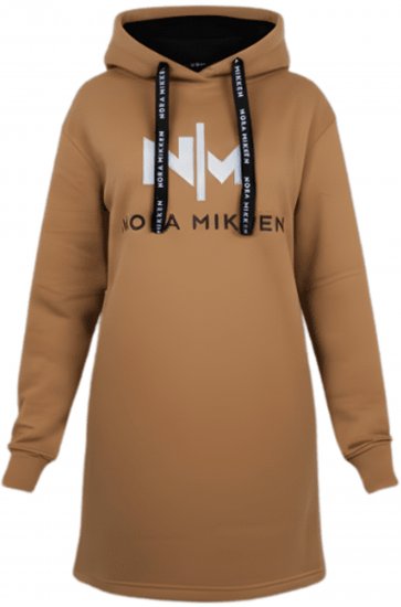 Nora Mikken KADRI WHITE Long Hoodie Camel - Puloveri & dukserice - 