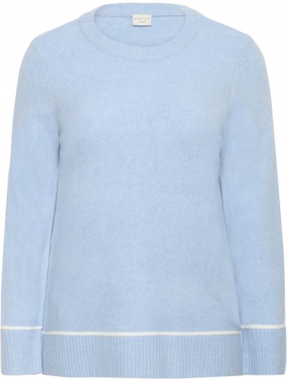 Kaffe Curve Jina Knit Pullover Powder Blue Melange - Pleteni puloveri - 