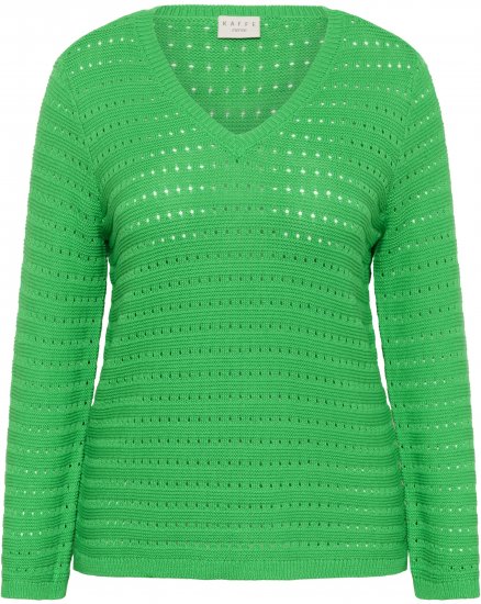 Kaffe Curve Metty Pullover Bright Green - Pleteni puloveri - 