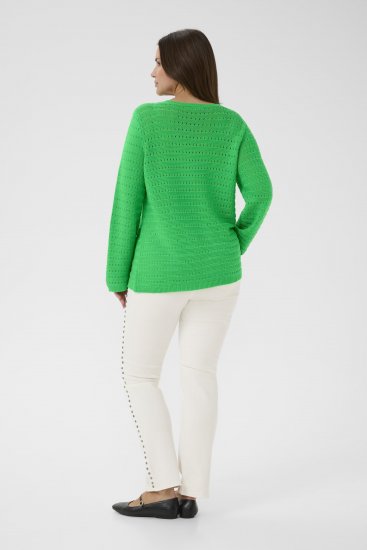 Kaffe Curve Metty Pullover Bright Green - Pleteni puloveri - 