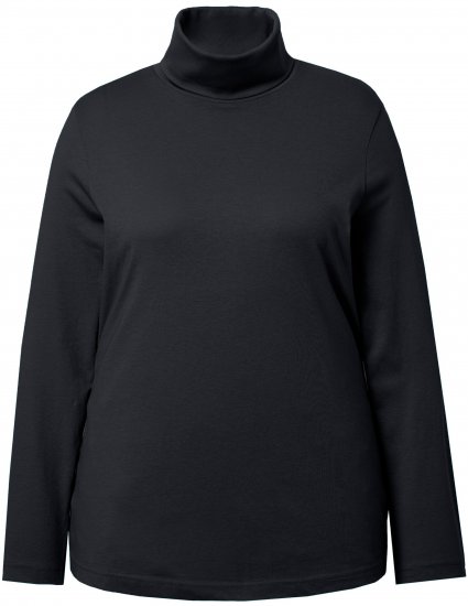 Ulla Popken Basic Long Sleeve Slim Fit Turtleneck Black - Puloveri & dukserice - 