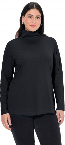 Ulla Popken Basic Long Sleeve Slim Fit Turtleneck Black - Puloveri & dukserice - 