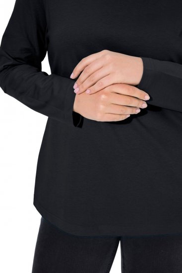 Ulla Popken Basic Long Sleeve Slim Fit Turtleneck Black - Puloveri & dukserice - Udobne dukserice, hoodice i pletenina
