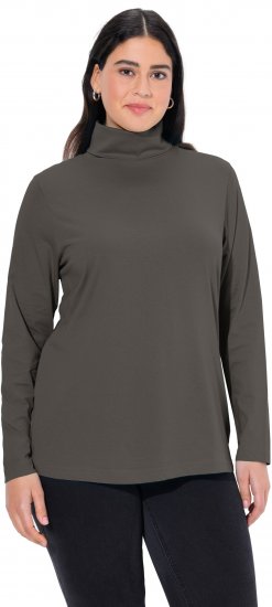 Ulla Popken Basic Long Sleeve Slim Fit Turtleneck Graphite Grey - Puloveri & dukserice - 