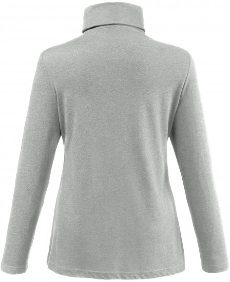 Ulla Popken Basic Long Sleeve Slim Fit Turtleneck Light Grey Melange - Puloveri & dukserice - 