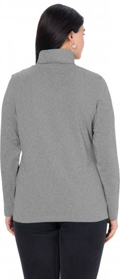 Ulla Popken Basic Long Sleeve Slim Fit Turtleneck Light Grey Melange - Puloveri & dukserice - 