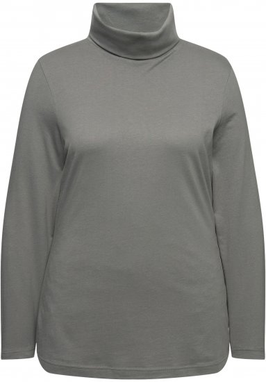 Ulla Popken Basic Long Sleeve Slim Fit Turtleneck Grey - Puloveri & dukserice - 