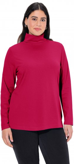 Ulla Popken Basic Long Sleeve Slim Fit Turtleneck Red - Puloveri & dukserice - 