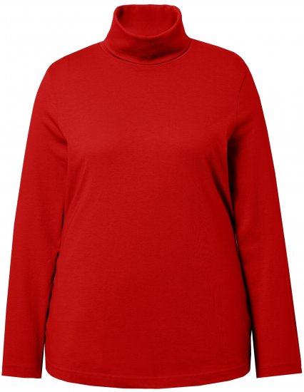 Ulla Popken Basic Long Sleeve Slim Fit Turtleneck Dark Berry - Puloveri & dukserice - 