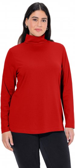 Ulla Popken Basic Long Sleeve Slim Fit Turtleneck Dark Berry - Puloveri & dukserice - 