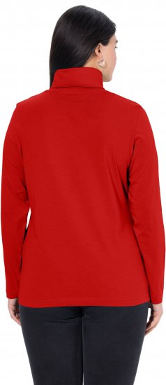 Ulla Popken Basic Long Sleeve Slim Fit Turtleneck Dark Berry - Puloveri & dukserice - 