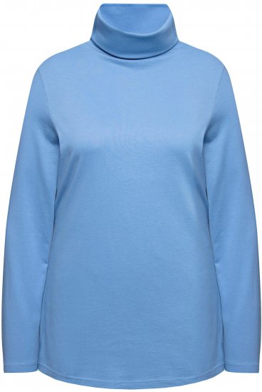 Ulla Popken Basic Long Sleeve Slim Fit Turtleneck Light Cornflower - Puloveri & dukserice - 