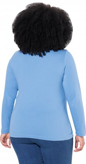 Ulla Popken Basic Long Sleeve Slim Fit Turtleneck Light Cornflower - Puloveri & dukserice - 