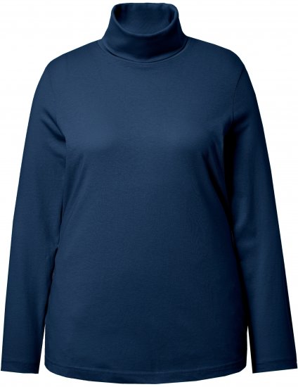 Ulla Popken Basic Long Sleeve Slim Fit Turtleneck Dark Blue - Puloveri & dukserice - 