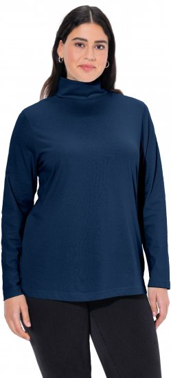 Ulla Popken Basic Long Sleeve Slim Fit Turtleneck Dark Blue - Puloveri & dukserice - 