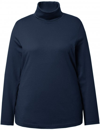 Ulla Popken Basic Long Sleeve Slim Fit Turtleneck Navy Blue - Puloveri & dukserice - 