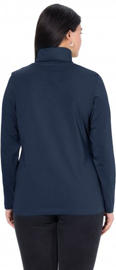Ulla Popken Basic Long Sleeve Slim Fit Turtleneck Navy Blue - Puloveri & dukserice - 