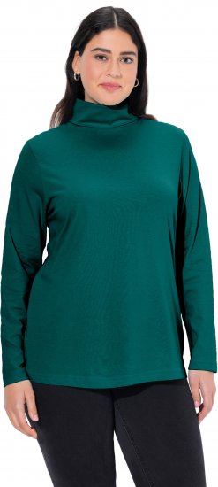 Ulla Popken Basic Long Sleeve Slim Fit Turtleneck Teal Green - Puloveri & dukserice - 