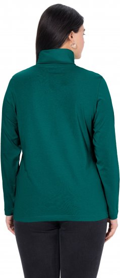 Ulla Popken Basic Long Sleeve Slim Fit Turtleneck Teal Green - Puloveri & dukserice - 