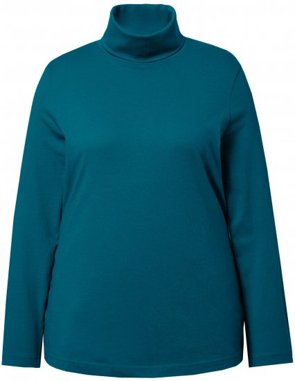 Ulla Popken Basic Long Sleeve Slim Fit Turtleneck Cerulean - Puloveri & dukserice - 