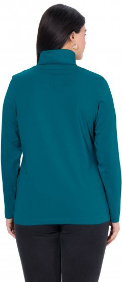 Ulla Popken Basic Long Sleeve Slim Fit Turtleneck Cerulean - Puloveri & dukserice - 