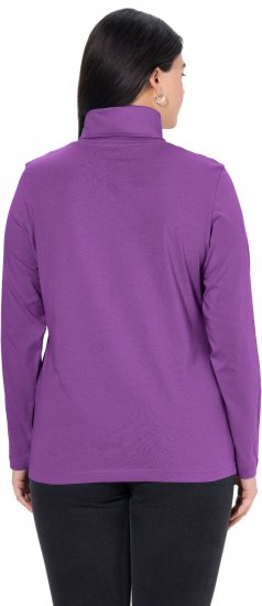 Ulla Popken Basic Long Sleeve Slim Fit Turtleneck Purple - Puloveri & dukserice - 