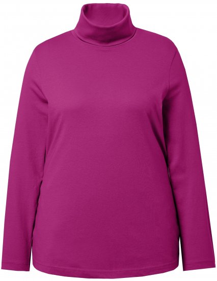 Ulla Popken Basic Long Sleeve Slim Fit Turtleneck Berry - Puloveri & dukserice - 