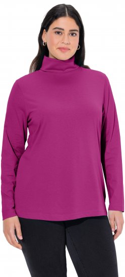 Ulla Popken Basic Long Sleeve Slim Fit Turtleneck Berry - Puloveri & dukserice - 