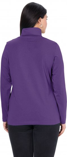 Ulla Popken Basic Long Sleeve Slim Fit Turtleneck Deep Violet - Puloveri & dukserice - 