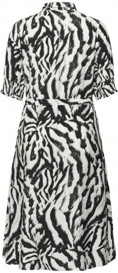 Kaffe Curve Alia Shirt Dress Black Chalk Animal - Midi haljine - 