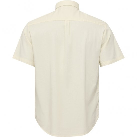 North Latitude Shirt Linen Cotton Short Sleeve Off-White - Košulje - Muške Košulje Veliki Brojevi