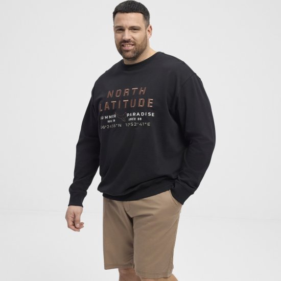 North Latitude Sweatshirt Black TALL - MUŠKA ODJEĆA MT-6XLT - Odjeća za Visoke Muškarce