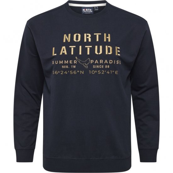 North Latitude Sweatshirt Navy - Puloveri & dukserice - Muške Puloveri & dukserice veliki brojevi