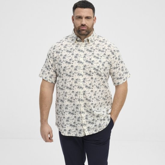 North Latitude Shirt Short Sleeve Off White - Košulje - Muške Košulje Veliki Brojevi